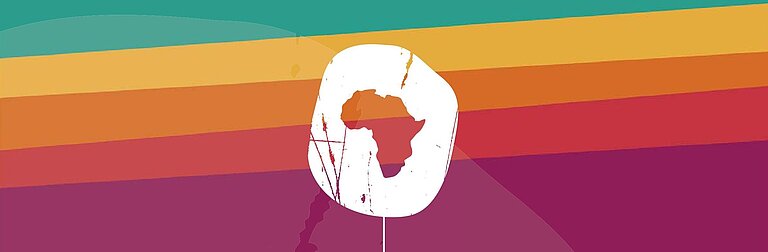 Map of Africa in design of MOJA Adult Education Africa