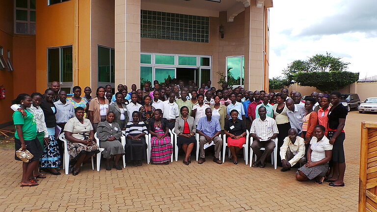 Group photo during initial training of facilitators