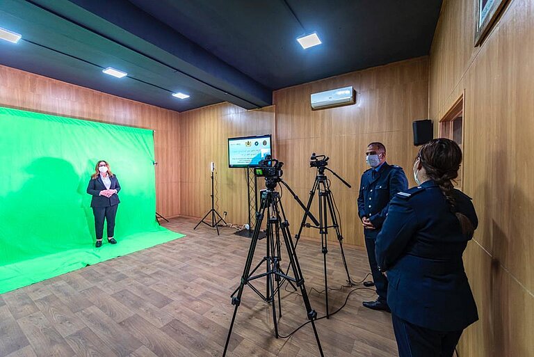 Broadcast and recording studio in a Moroccon prison