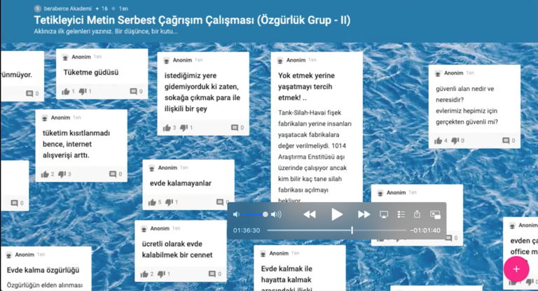 [Translate to English:] Online padlet mit Kommentaren der Akademie-Teilnehmenden.