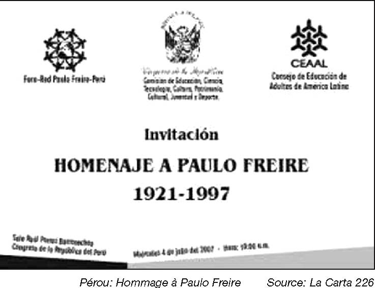 Hommage à Paulo Freire Soucre: La carta 226