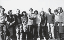 The young Jakob Horn and his staff