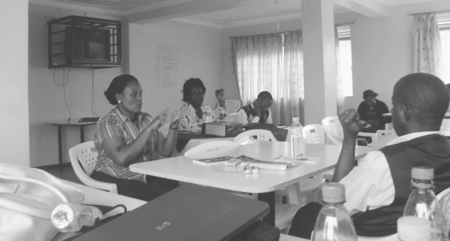 Alumnos en la Universidad de Kyambogo